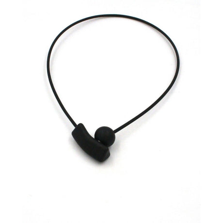 Atome PVC Necklace, Black