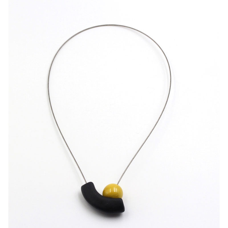 Atome Steel Cable Necklace, Sun