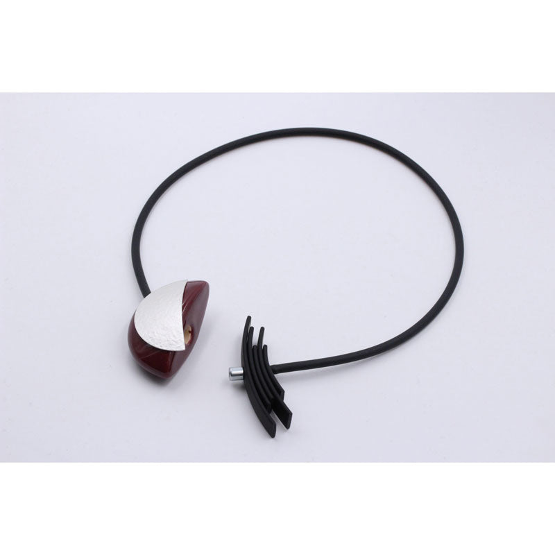 Big Bang PVC Necklace, Blackcurrant - Zouf.biz