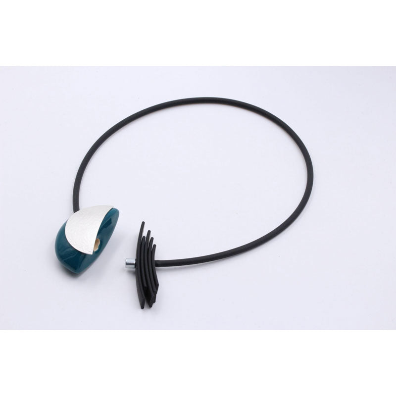 Big Bang PVC Necklace, Duck Egg Blue - Zouf.biz