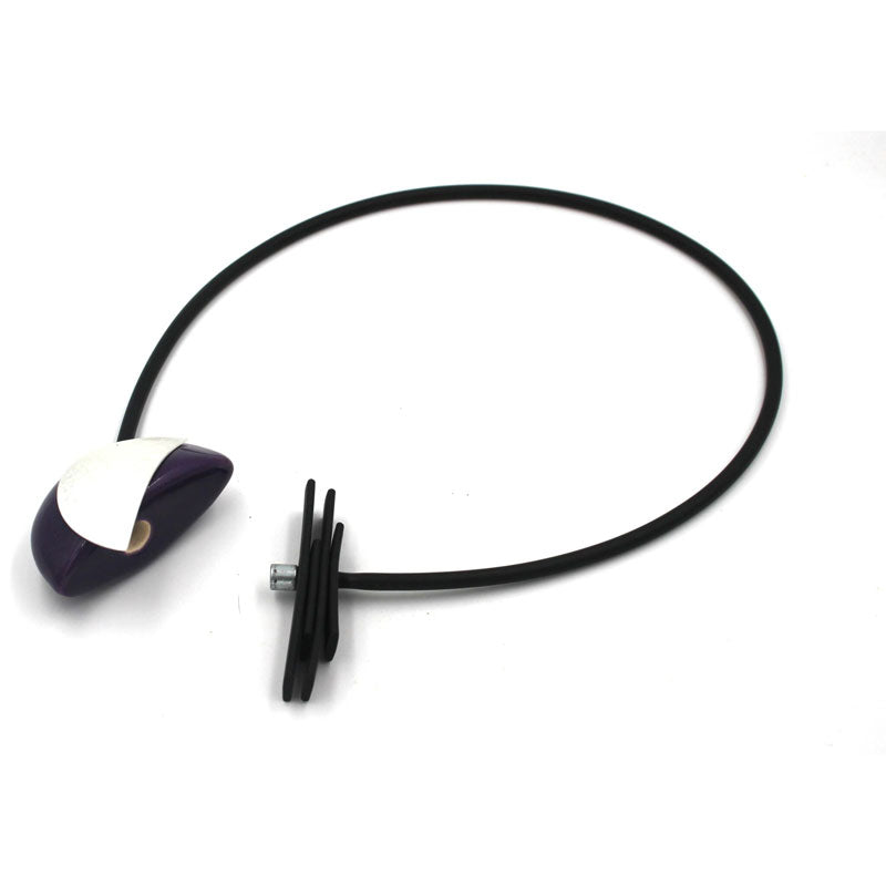 Big Bang PVC Necklace, Midnight Blue