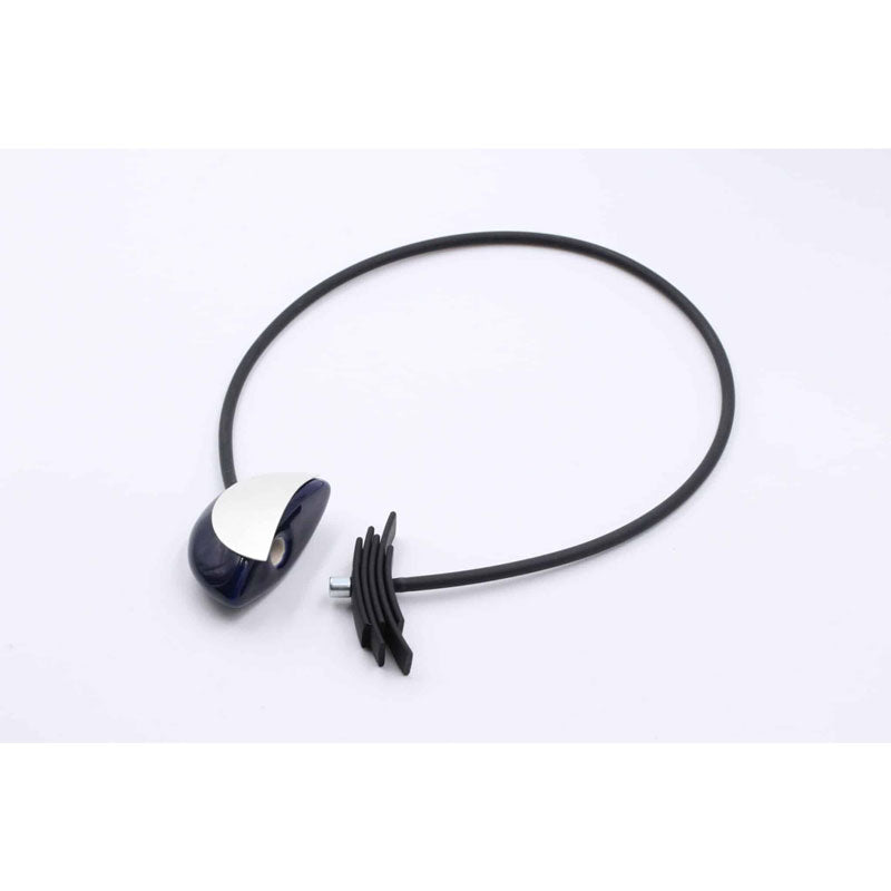 Big Bang PVC Necklace, Midnight Blue