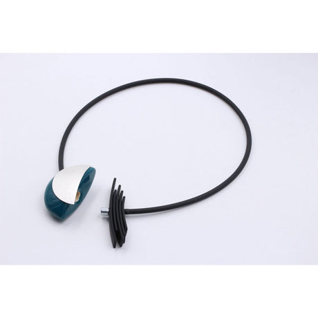 Big Bang PVC Necklace, Turquoise