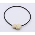 Big Galet PVC Necklace, Ivory - Zouf.biz