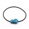 Big Galet PVC Necklace, Turquoise - Zouf.biz