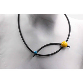 Cerisier PVC Necklace, Sun & Turquoise