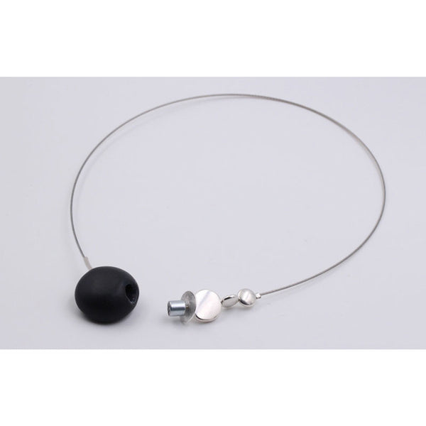 Echo Ceramic Necklace, Black - Zouf.biz