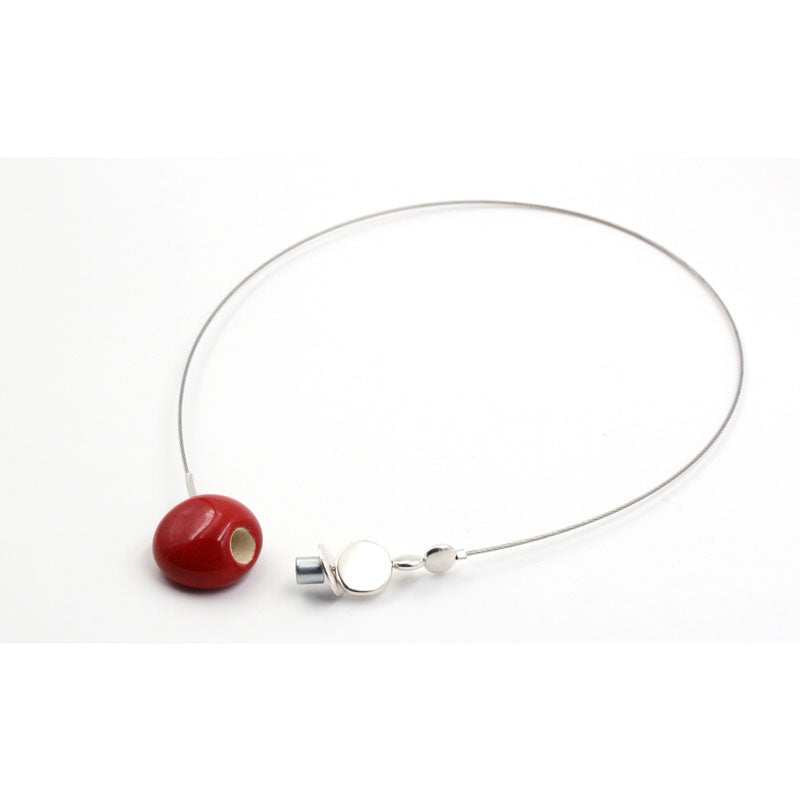 Echo Ceramic Necklace, Cherry - Zouf.biz