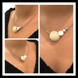 Echo Ceramic Necklace, Ivory - Zouf.biz