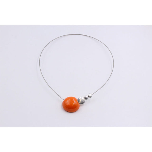 Echo Ceramic Necklace, Orange - Zouf.biz