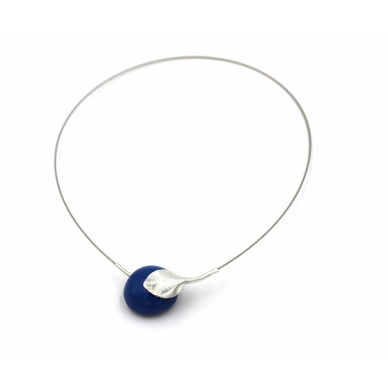 Fleur Ceramic Necklace, Azure