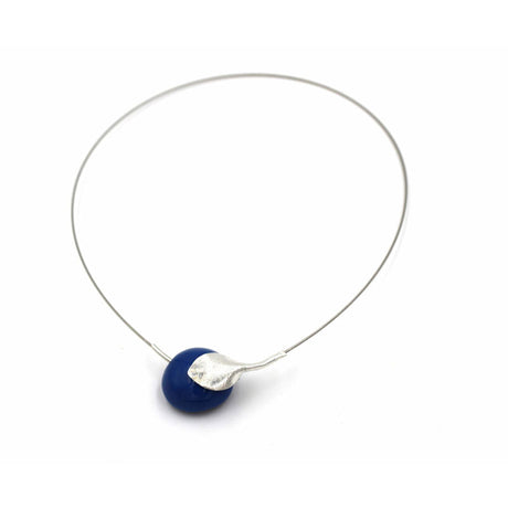 Fleur Ceramic Necklace, Azure