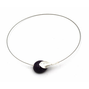 Fleur Ceramic Necklace, Black