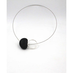 Graphik Ceramic Necklace, Black