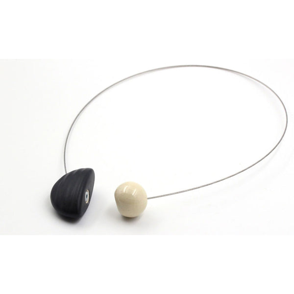 Nais Ceramic Necklace, Ivory - Zouf.biz