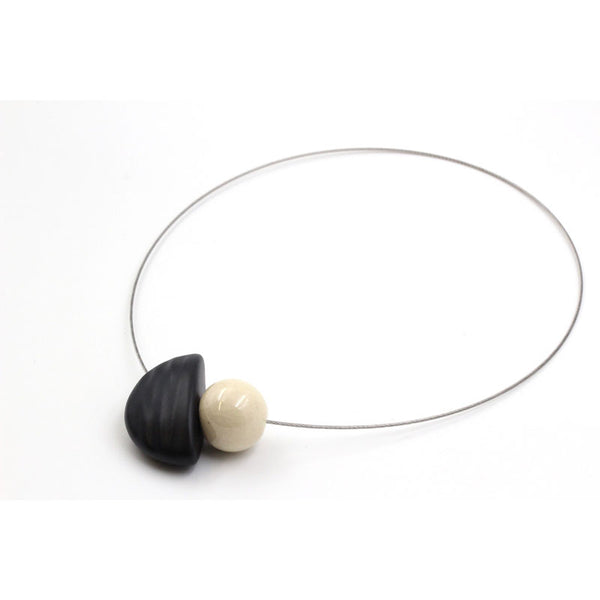 Nais Ceramic Necklace, Ivory - Zouf.biz