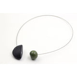 Nais Ceramic Necklace, Khaki - Zouf.biz
