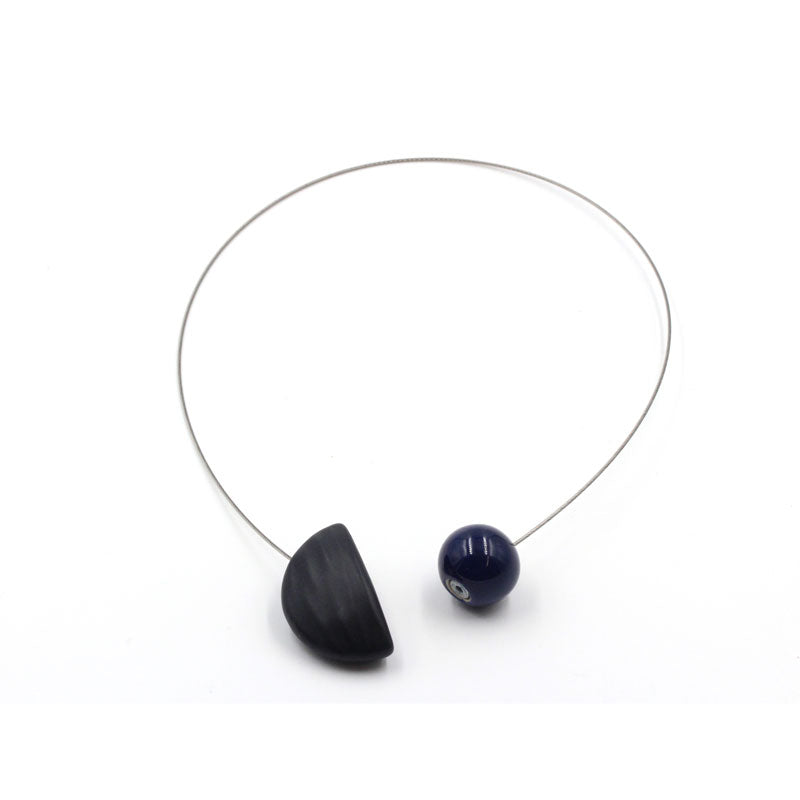 Nais Ceramic Necklace, Midnight Blue - Zouf.biz