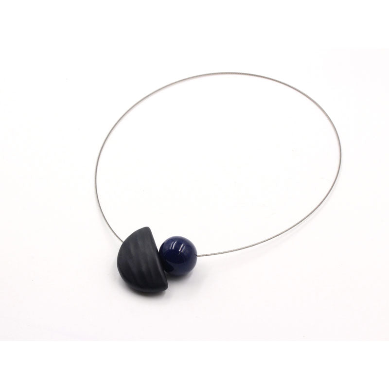 Nais Ceramic Necklace, Midnight Blue - Zouf.biz
