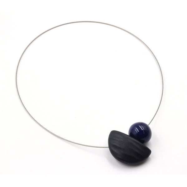 Nais Ceramic Necklace, Midnight Blue - Zouf.biz
