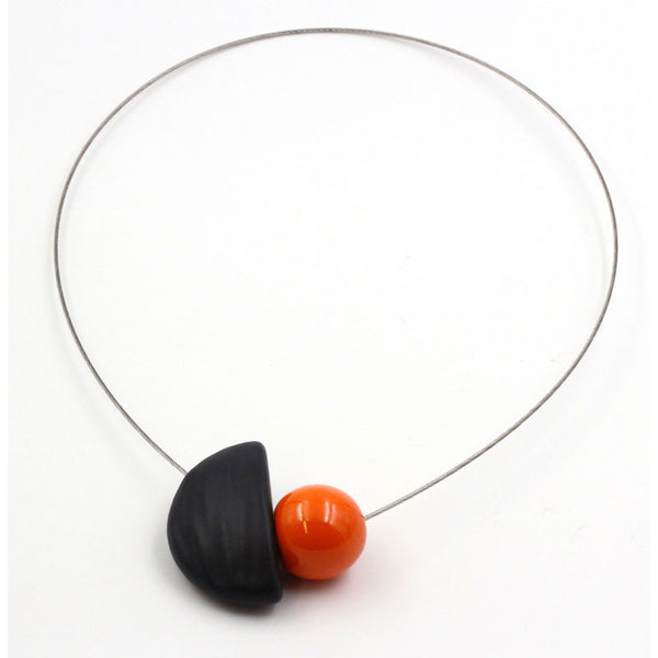 Nais Ceramic Necklace, Orange - Zouf.biz