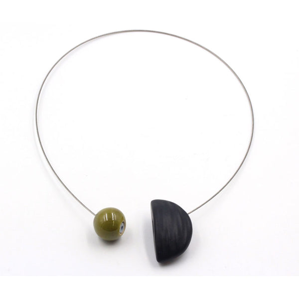 Nais Ceramic Necklace, Pistachio - Zouf.biz