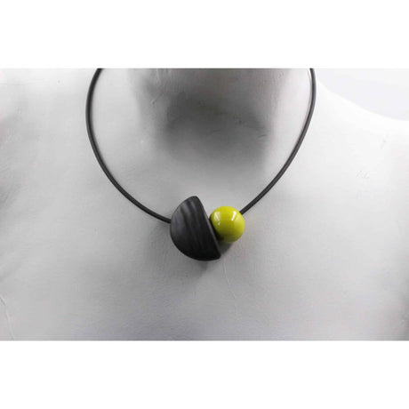 Nais Ceramic PVC Necklace, Anise