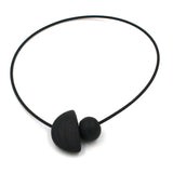 Nais Ceramic PVC Necklace, Black
