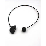 Nais Ceramic PVC Necklace, Black
