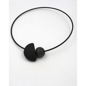 Nais Ceramic PVC Necklace, Cast Iron