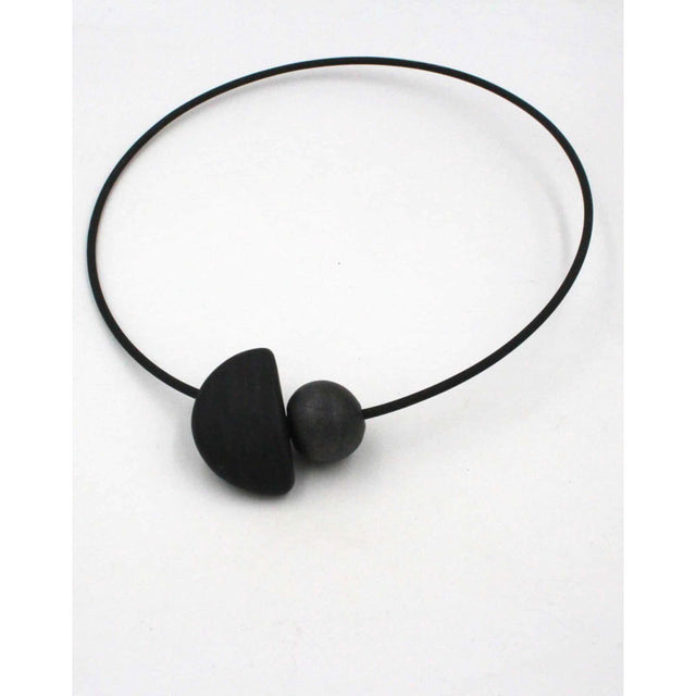 Nais Ceramic PVC Necklace, Cast Iron