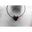 Nais Ceramic PVC Necklace, Plum