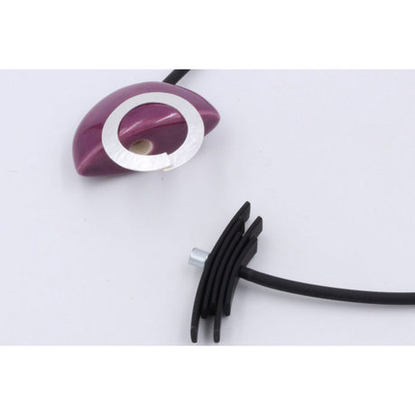 Saturne PVC Necklace, Plum - Zouf.biz