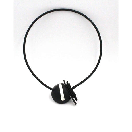 Slash PVC Necklace, Black