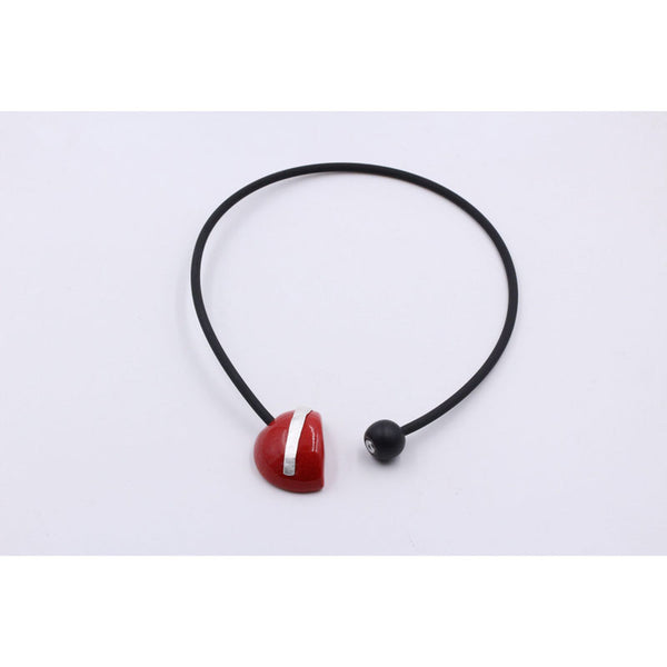 Slash PVC Necklace, Cherry - Zouf.biz