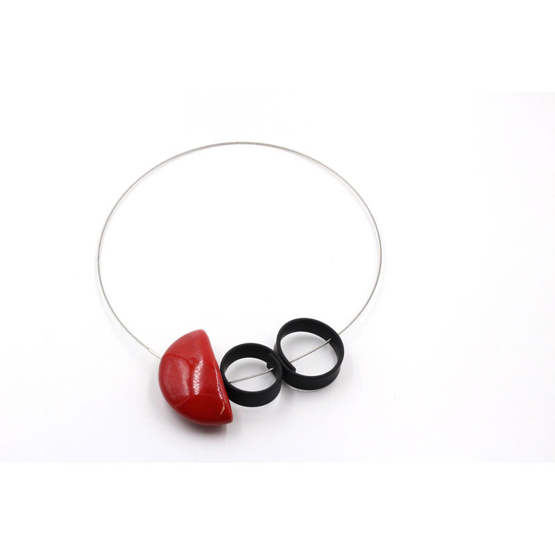 Stella Ceramic Necklace, Cherry - Zouf.biz