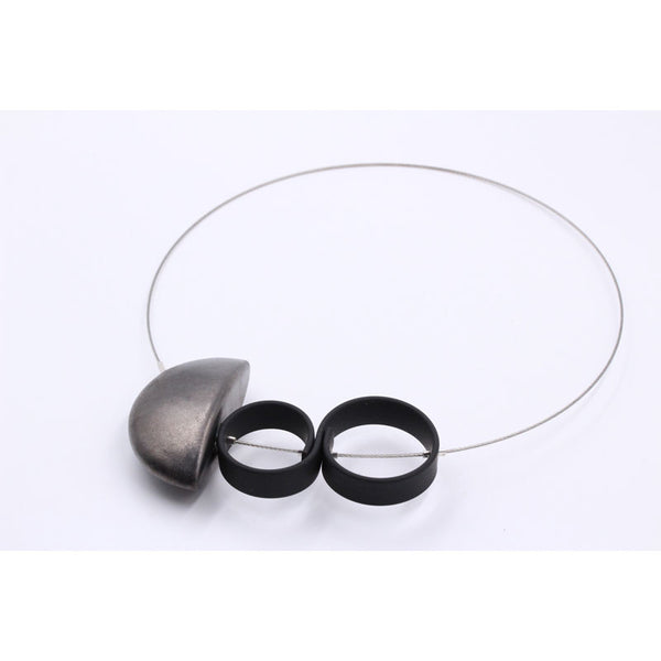 Stella Ceramic Necklace, Cast Iron - Zouf.biz