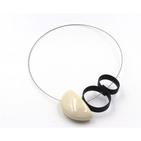 Stella Ceramic Necklace, Ivory - Zouf.biz