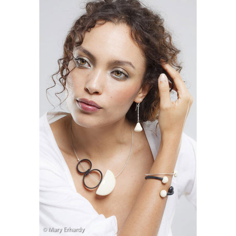 Stella Ceramic Necklace, Ivory - Zouf.biz