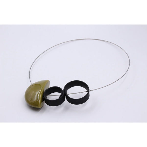 Stella Ceramic Necklace, Pistachio - Zouf.biz