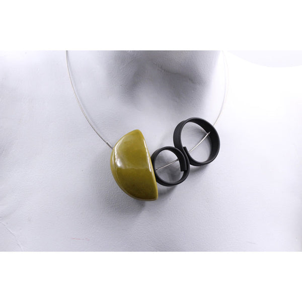 Stella Ceramic Necklace, Pistachio - Zouf.biz