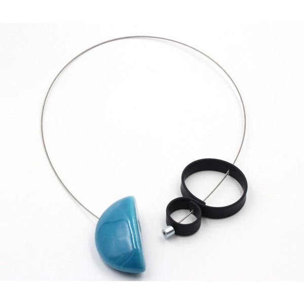 Stella Ceramic Necklace, Turquoise - Zouf.biz