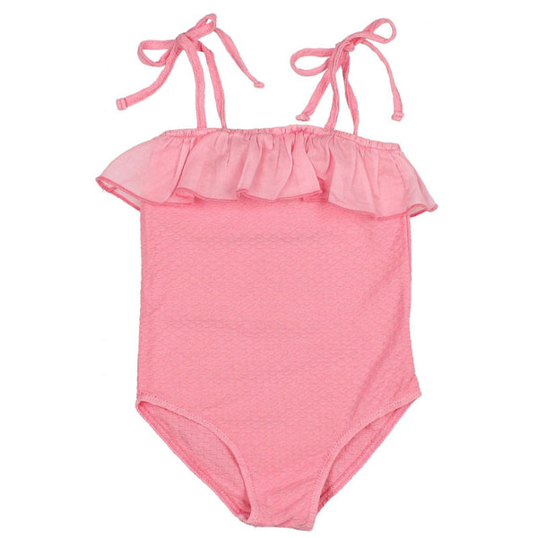 Ruffled One-Piece Swimsuit, Pink - Zouf.biz