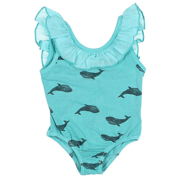Dolphin Print Swimsuit, Green - Zouf.biz