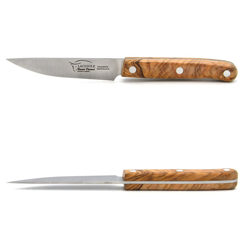 Laguiole Paring Knife with Olive Wood Handle