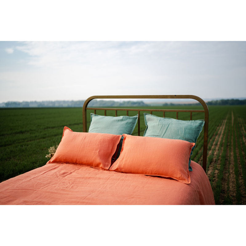 Pure Washed Linen Pillow Case, Apricot