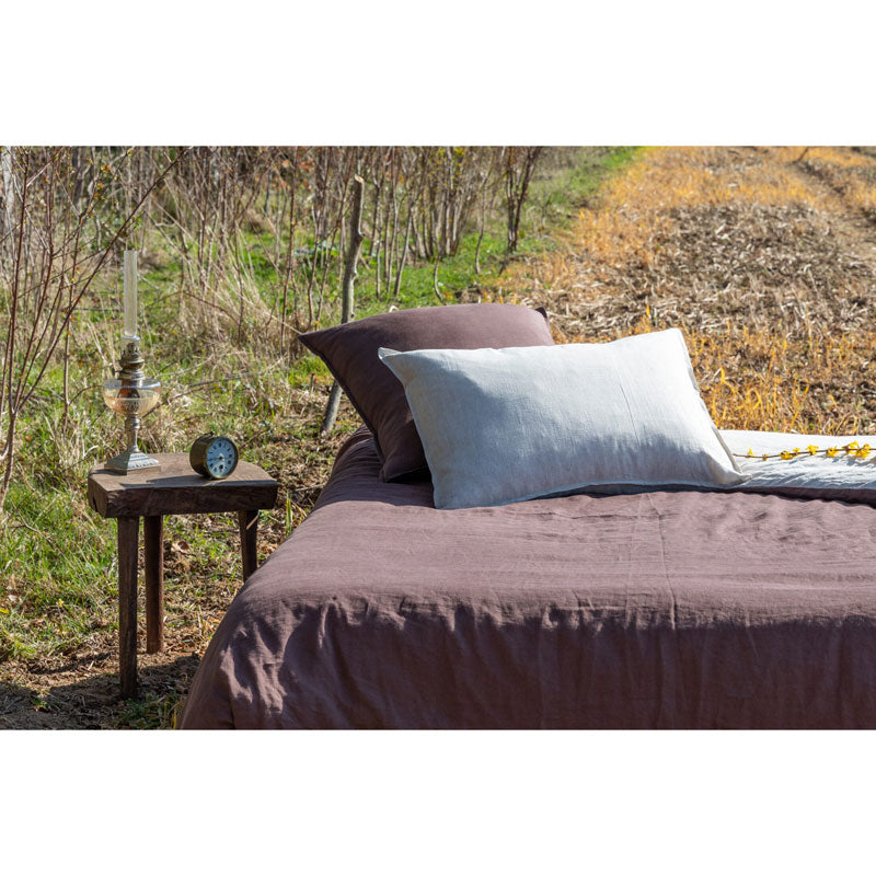 Pure Washed Linen Pillow Case, Chestnut