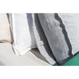 Pure Washed Linen Pillow Case, Flint Stripe