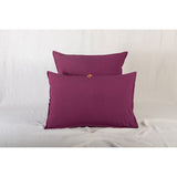 Pure Washed Linen Pillow Case, Garnet Red
