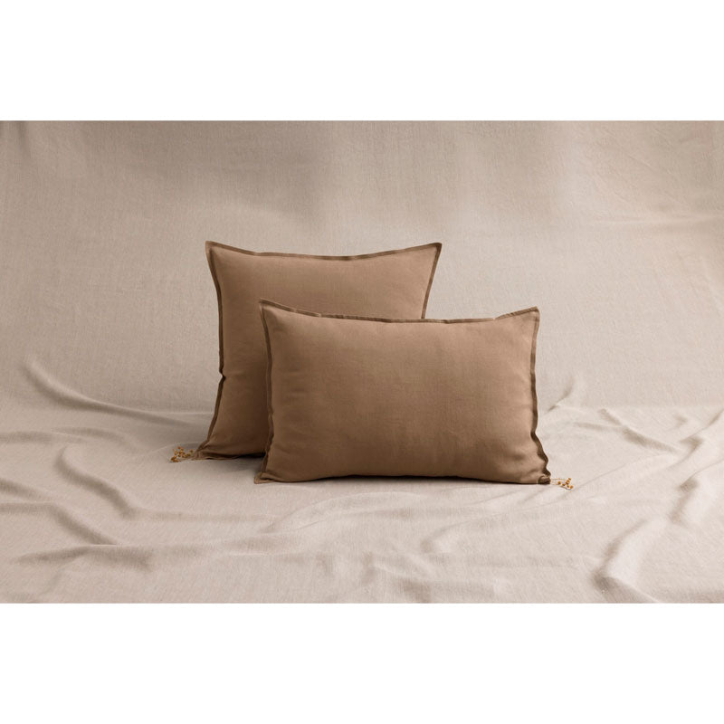 Pure Washed Linen Pillow Case, Hazelnut